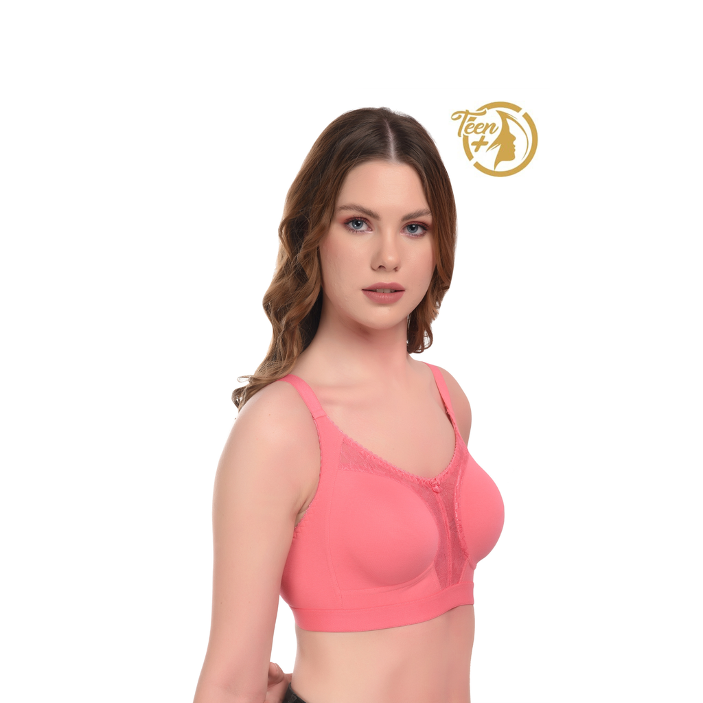 Ultra Soft Seamless Bra for All-Day Comfort – Carrot, Non-Wired, Full Coverage
