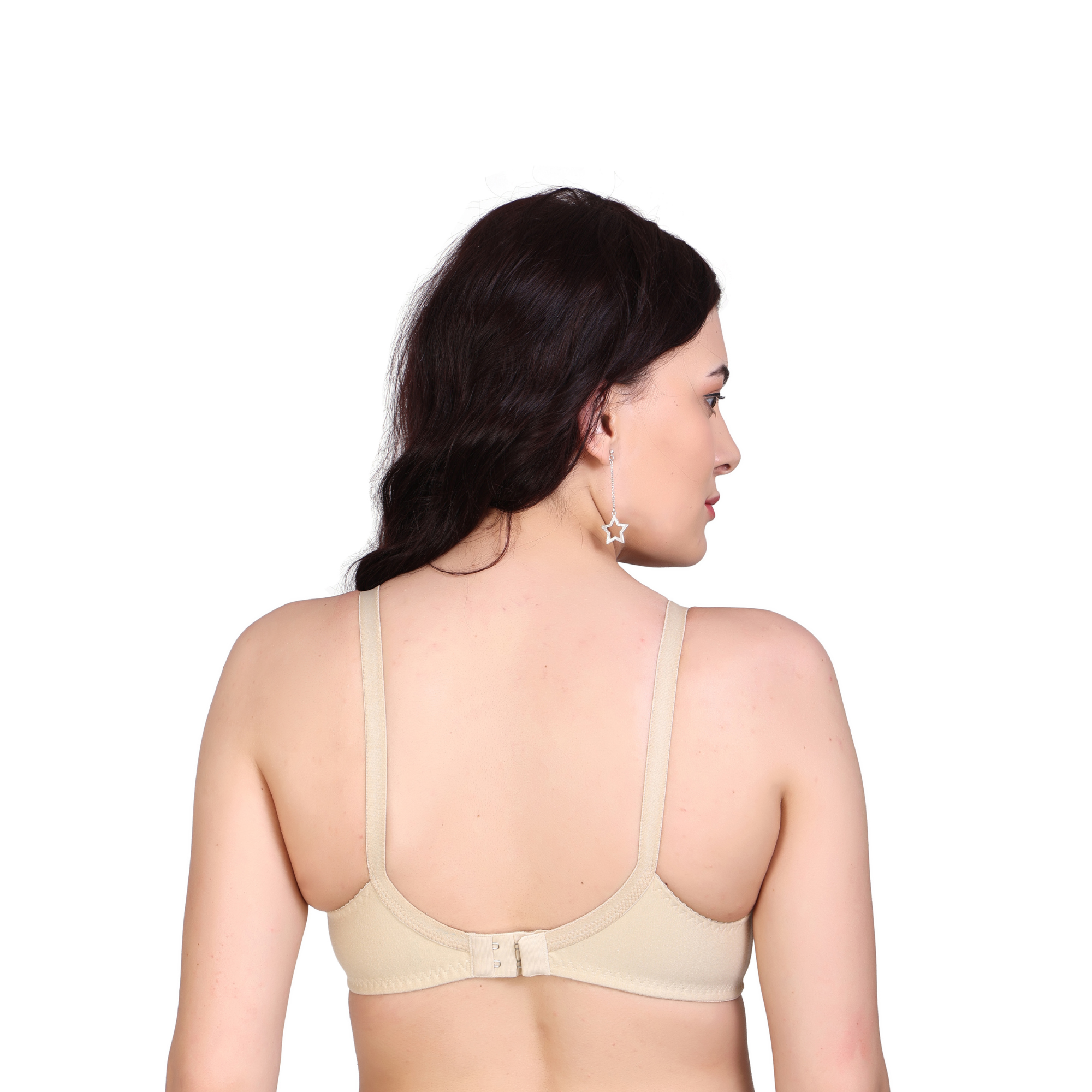 Premium Seamed Full Coverage Bra Skin Nude Non-Wired Everyday Support - Teenplus