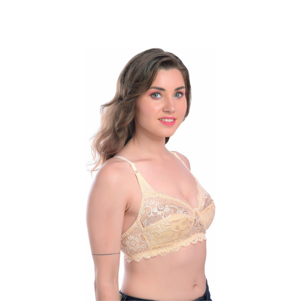 Premium Fancy Full Coverage T-Shirt Bra – Non-Padded, Non-Wired (28B–36B)