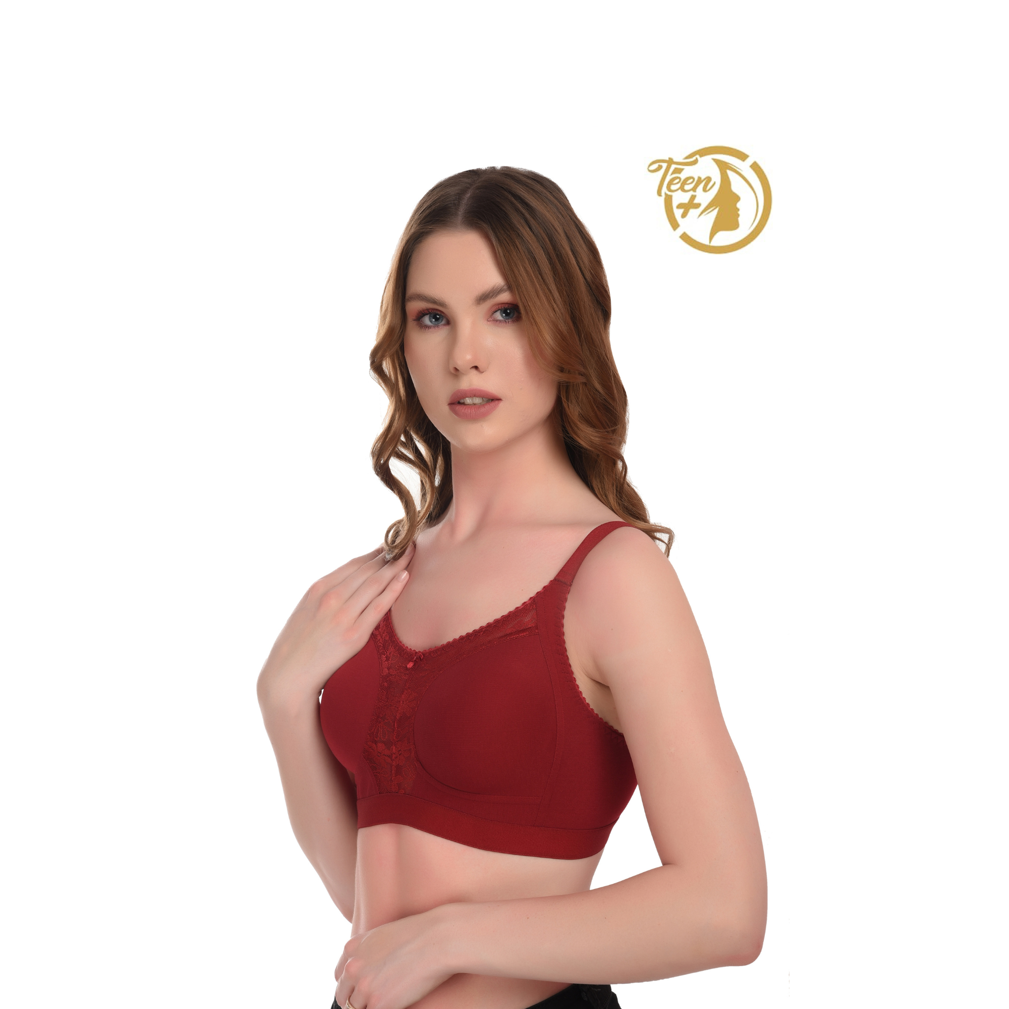 Ultra Soft Seamless Bra for All-Day Comfort – Maroon, Non-Wired, Full Coverage