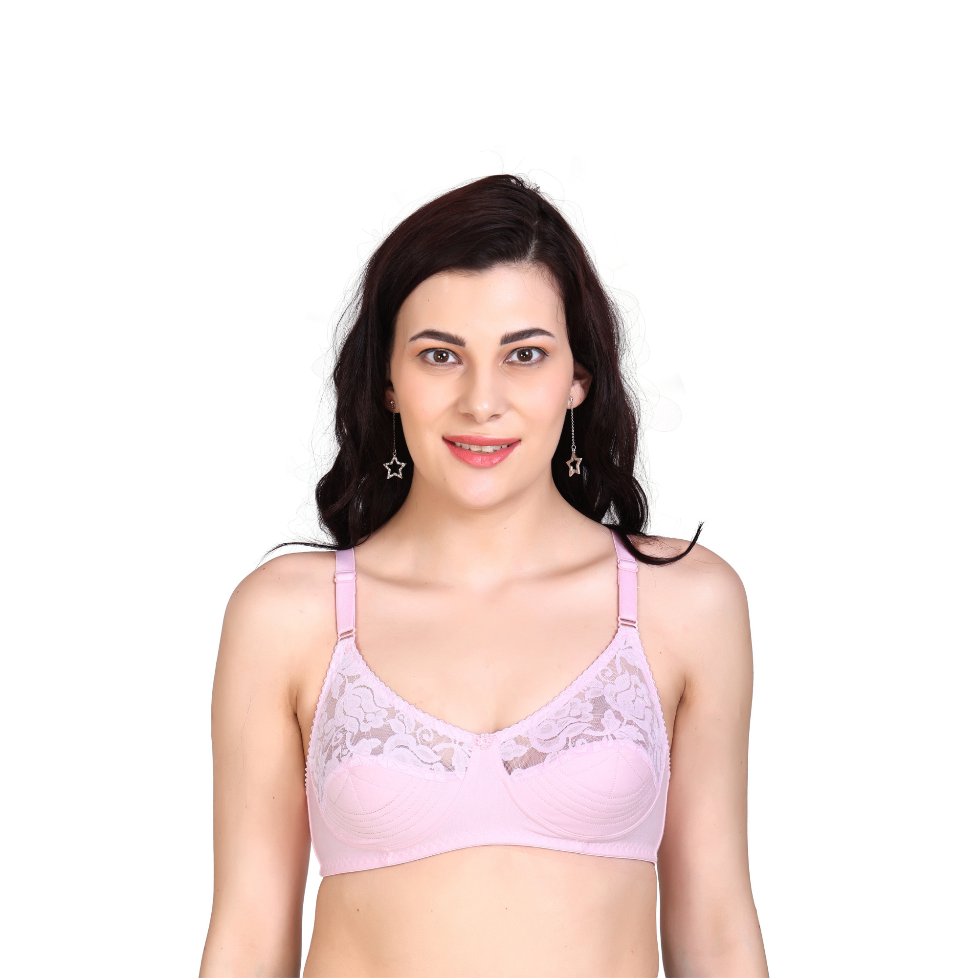Premium Seamed Full Coverage Bra – Lavender, Non-Wired, Everyday Support