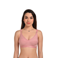 Full Coverage Seamed Bra Pink Non-Wired Everyday Comfort - Teenplus