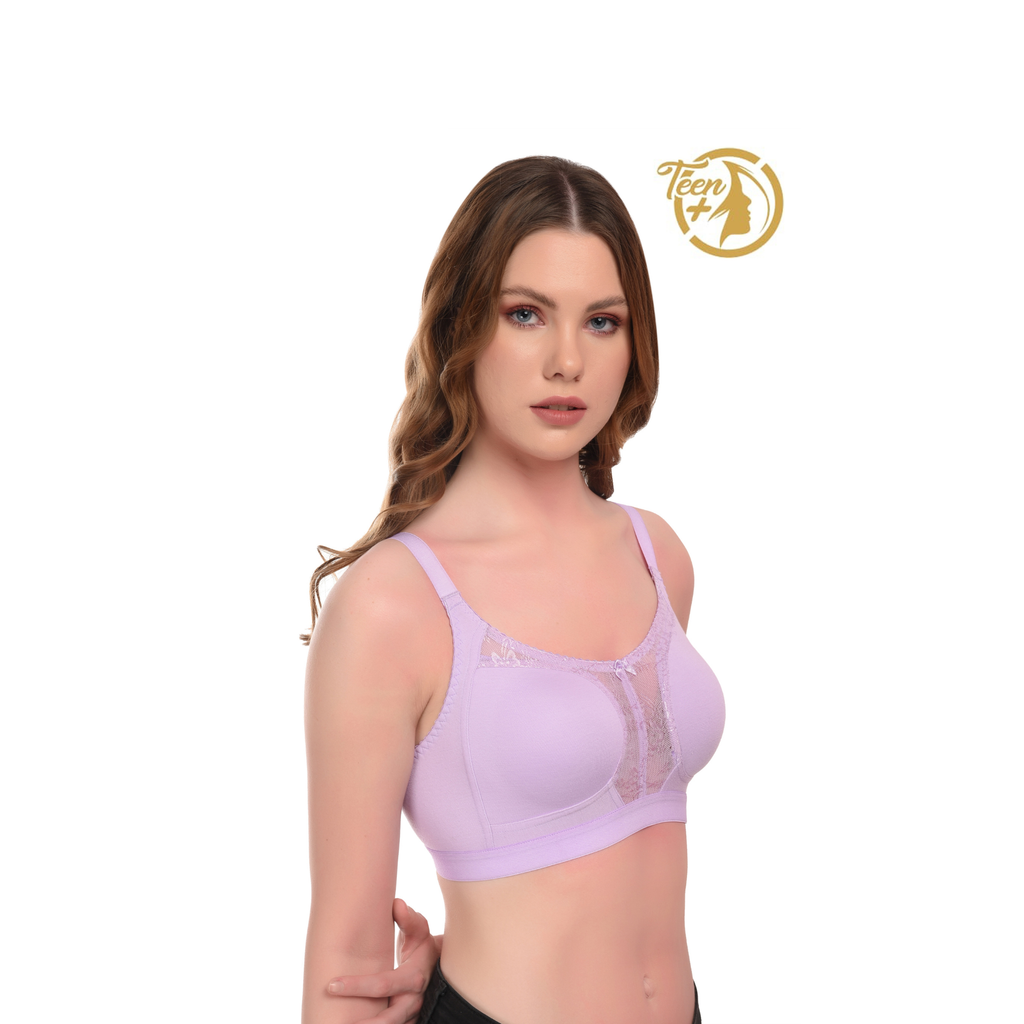 Ultra Soft Seamless Bra for All-Day Comfort – Lavender, Non-Wired, Full Coverage