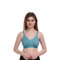 Womens Seamless Full Coverage Comfort Bra Green Non-Wired Everyday Wear - Teenplus
