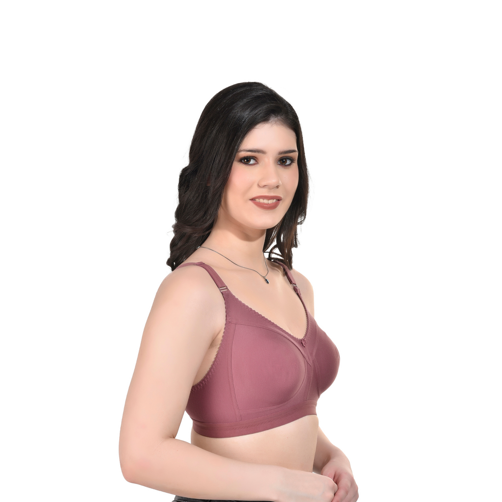 Premium Seamless Moulded Bra Onion Pink Full Coverage Everyday Wear - Teenplus
