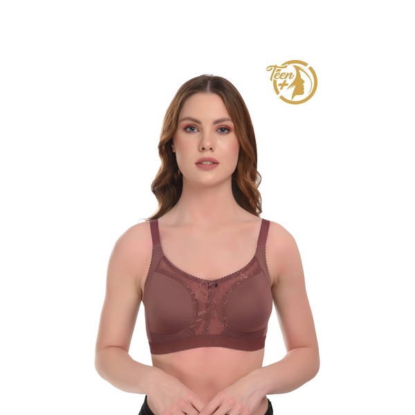 Ultra Soft Seamless Bra for All-Day Comfort – Chocolate, Non-Wired, Full Coverage