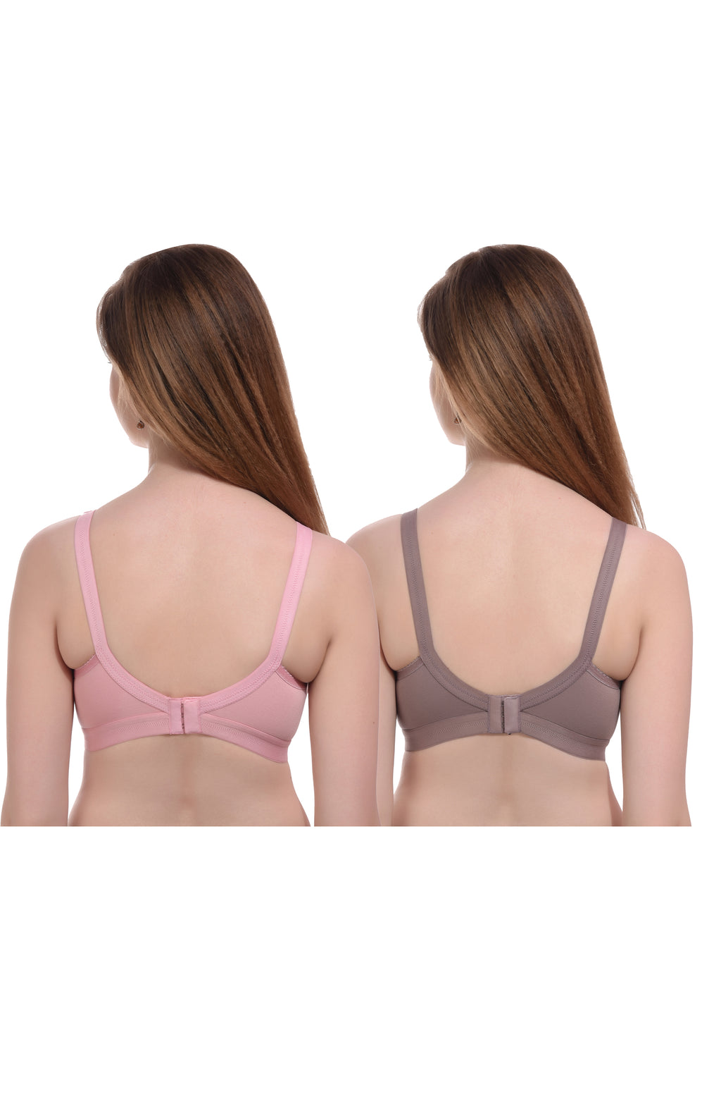 Premium Seamless Full Coverage Bra Combo Mauve Pink Non-Wired - Teenplus