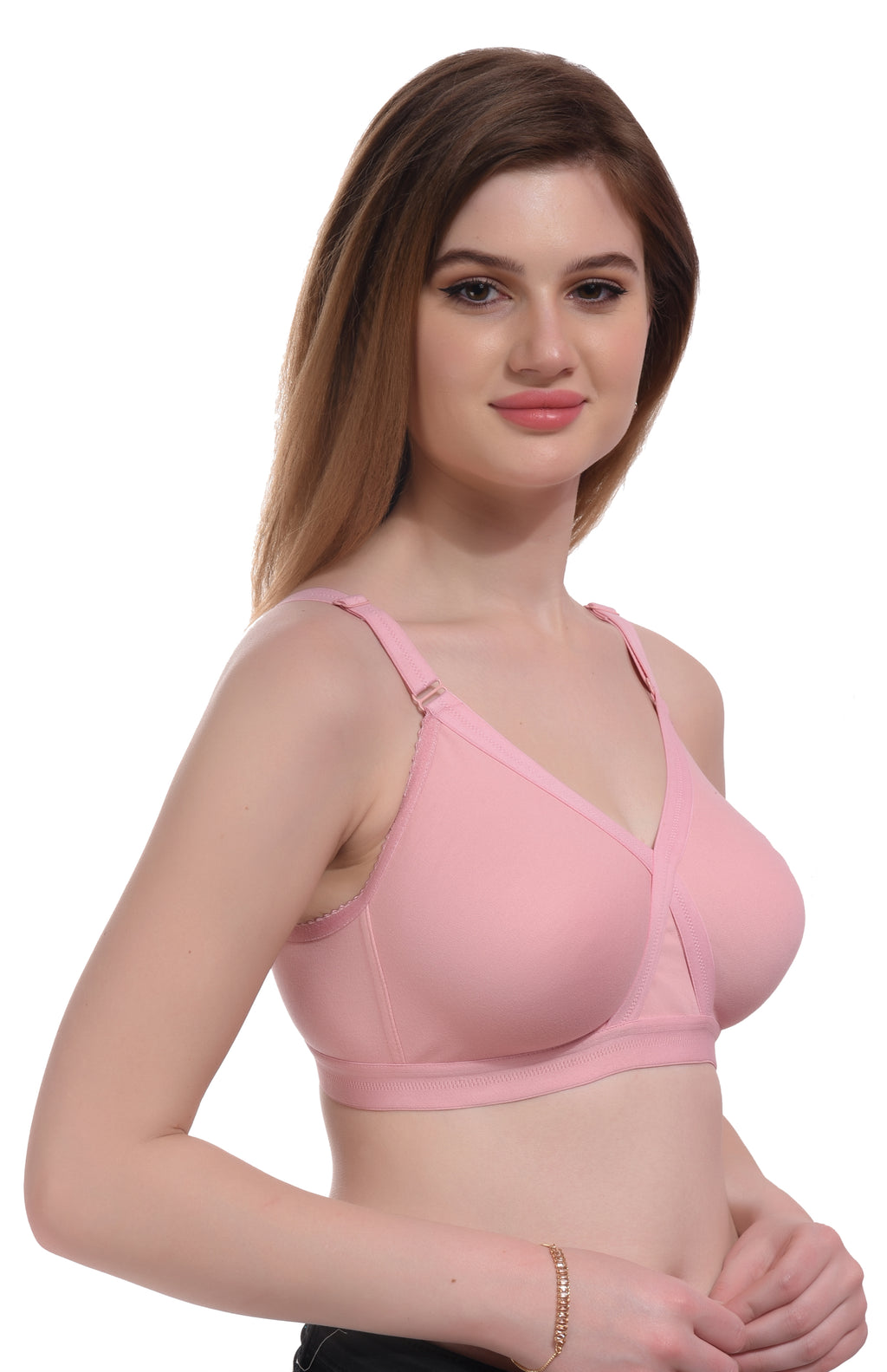Premium Seamless Full Coverage Bra Combo – Mauve & Pink, Non-Wired