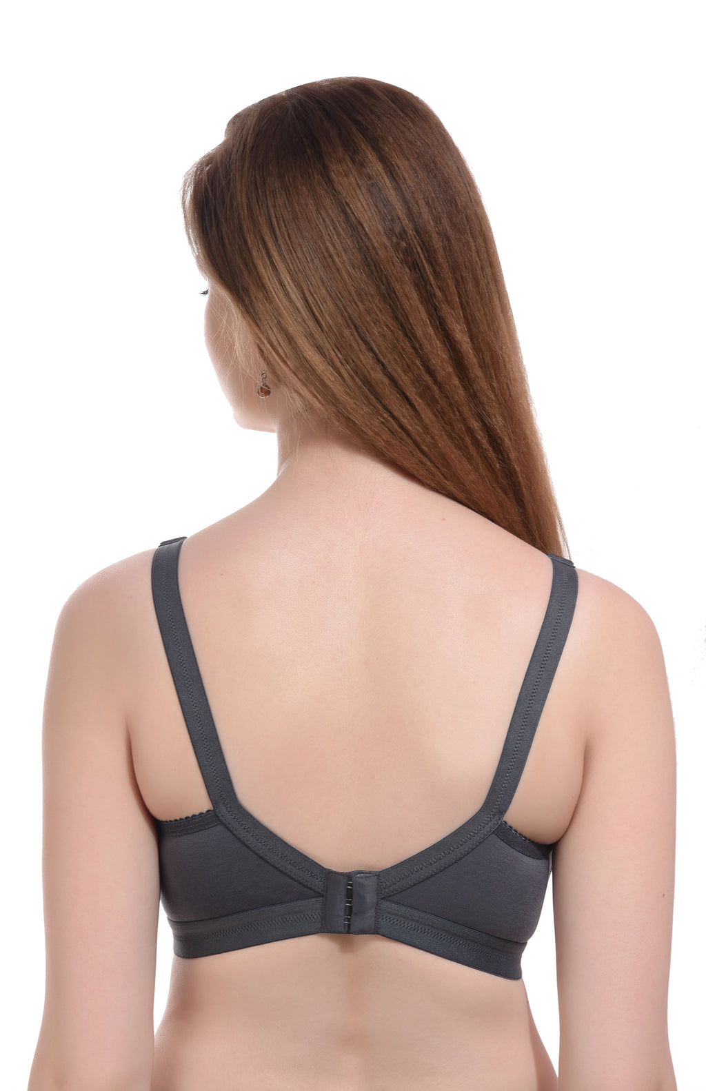 Premium Seamless Full Coverage Bra Combo – Purple & Dark Grey, Non-Wired